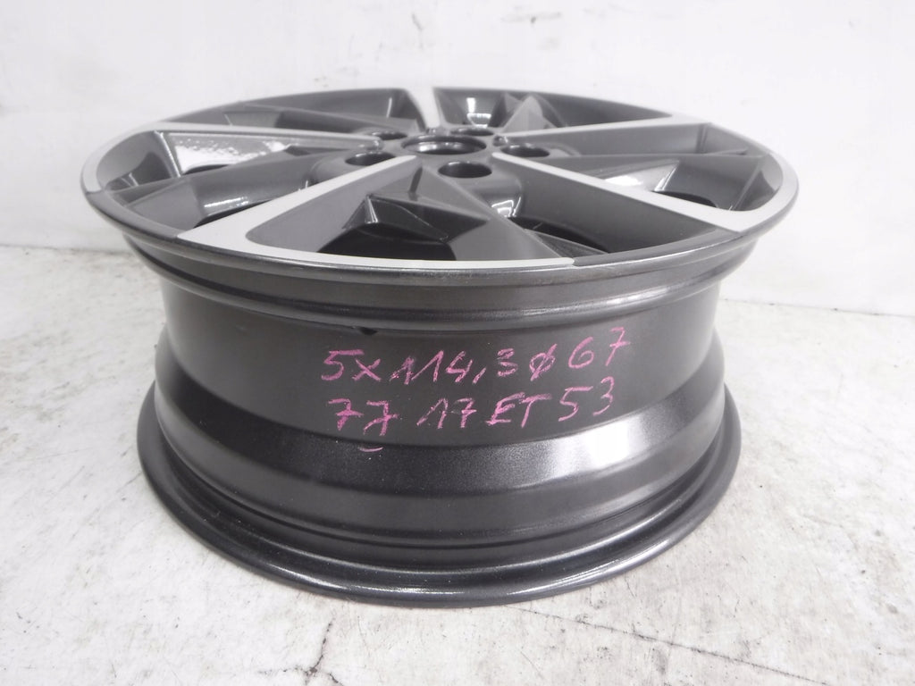 1x Alufelge 17 Zoll 7.0" 5x112 53ET Glanz Graphit 52910-G4700- Hyundai I Mg FEL1321413480zm