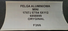 Laden Sie das Bild in den Galerie-Viewer, 1x Alufelge 17 Zoll 7.0" 5x112 54ET Glanz 6858899 Mini Rim Wheel FEL9322515315iu