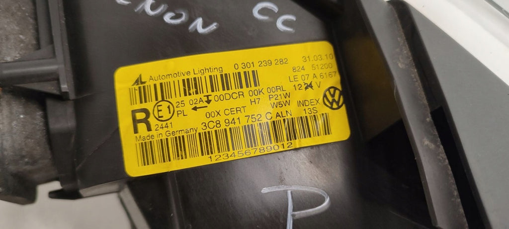 Frontscheinwerfer VW Passat Cc 3C8941752C Xenon Rechts Scheinwerfer Headlight SCH5870721395wn