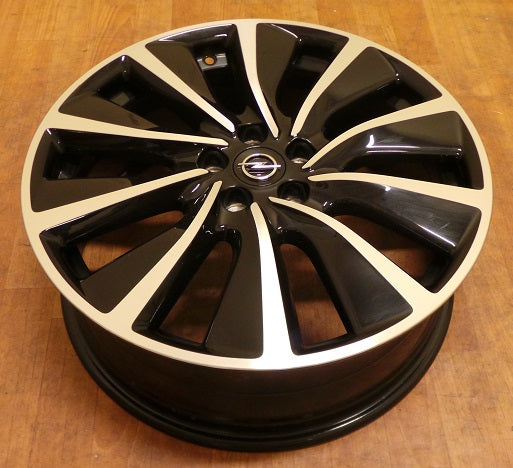1x Alufelge 19 Zoll 7.0" 5x108 38ET Glanz Schwarz YP00174580 Opel Grandland FEL7258346771we