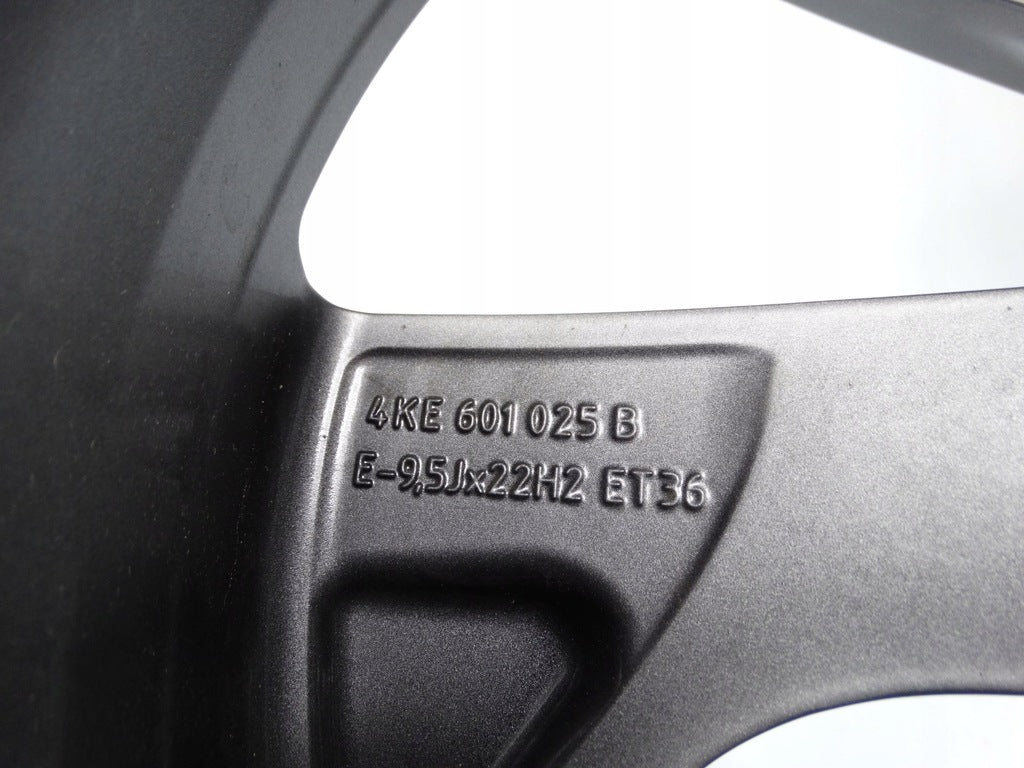 1x Alufelge 22 Zoll 9.5" 5x112 36ET Matt Graphit 4KE601025B Audi E-Tron Mg FEL6535796521et