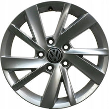 Load image into Gallery viewer, 1x Alufelge 16 Zoll 6.5&quot; 5x112 46ET Glanz Silber 5H0071496 Vw Rim Wheel