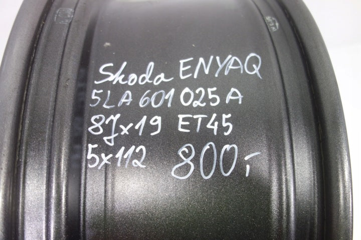 1x Alufelge 19 Zoll 8.0" 5x112 45ET 5LA601025A Skoda Enyaq Rim Wheel FEL9413289991md