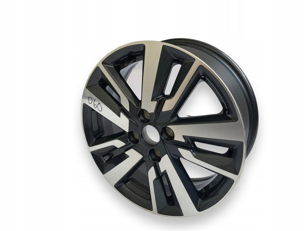 1x Alufelge 16 Zoll 6.0" 4x100 50ET Schwarz 403005FA1B Nissan Micra K14