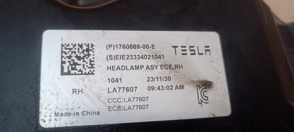 Frontscheinwerfer Tesla 1760889-00-E 1802471-31-D Rechts Scheinwerfer Headlight