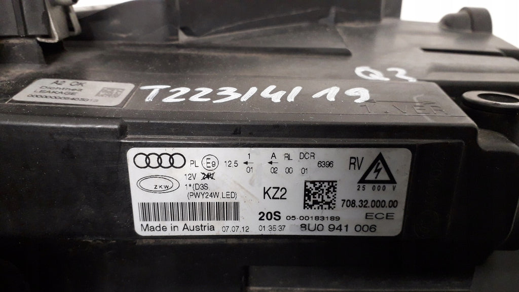 Frontscheinwerfer Audi Q3 8U0941006 LED Rechts Scheinwerfer Headlight