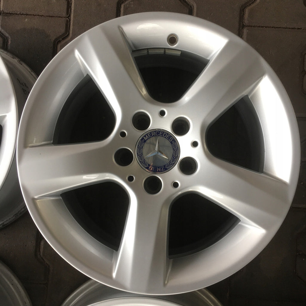 4x Alufelge 16 Zoll 7.0" 5x112 37 5ET Silber Mercedes-Benz Rim Wheel FEL2833474445kf
