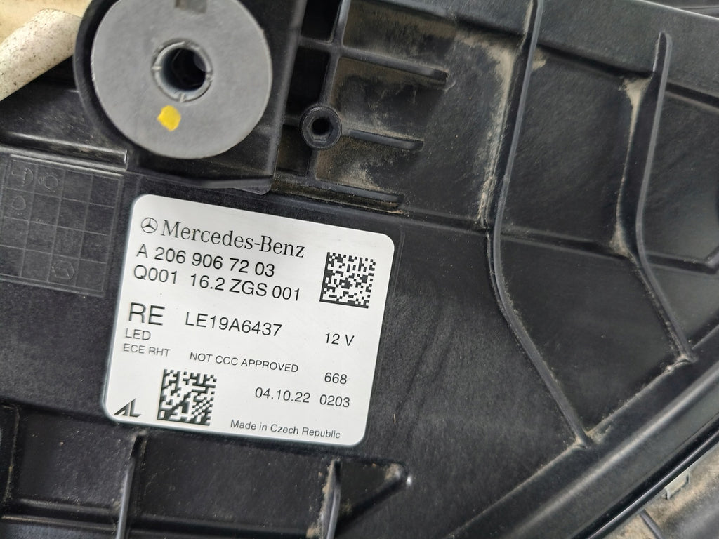 Frontscheinwerfer Mercedes-Benz W206 A2069067203 Full LED Rechts Headlight SCH6760023777hs