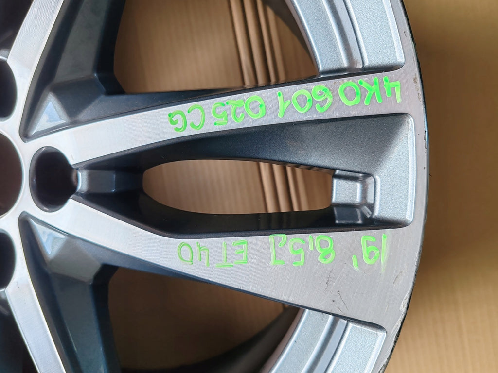 1x Alufelge 19 Zoll 8.5" 5x112 40ET Glanz Graphit 4K0601025CG Audi A6 C8 Mg FEL3117564891hy