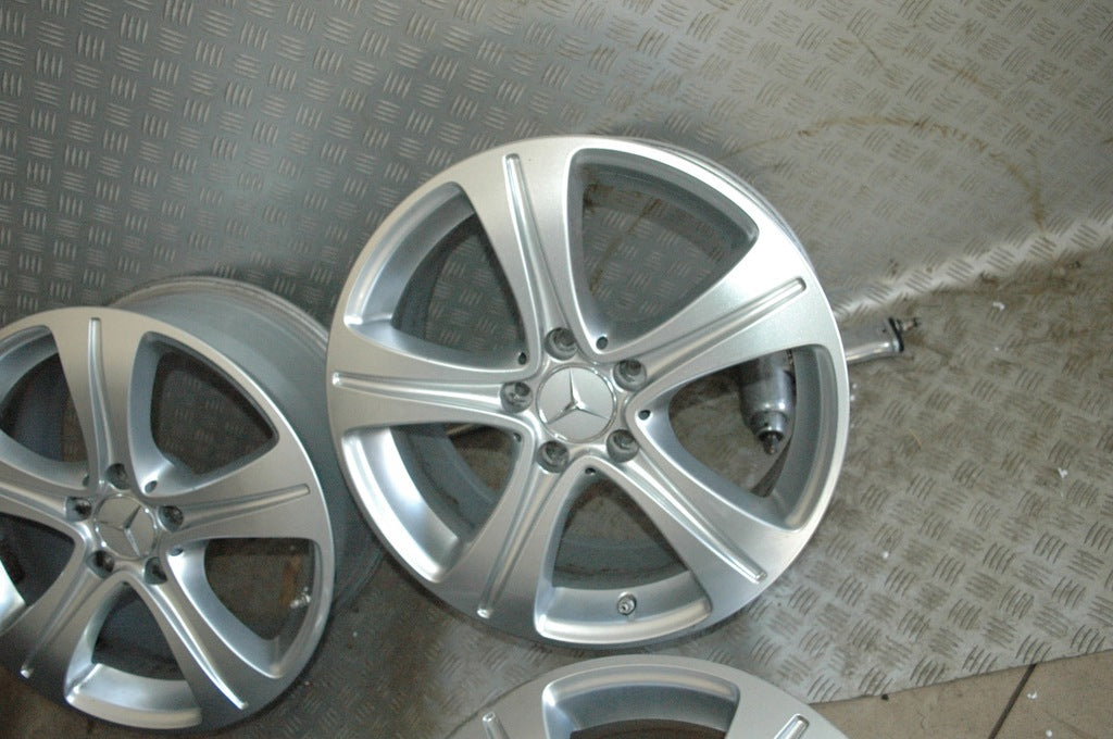 4x Alufelge 17 Zoll 7.5" 5x112 40ET Glanz Silber A2134011200 Mercedes-Benz FEL9305230009im