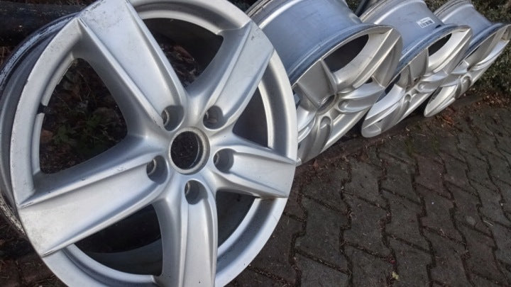 4x Alufelge 18 Zoll 7.0" 5x130 53ET Silber 4F0601025D Ac Q7 Rim Wheel FEL9032403028lu