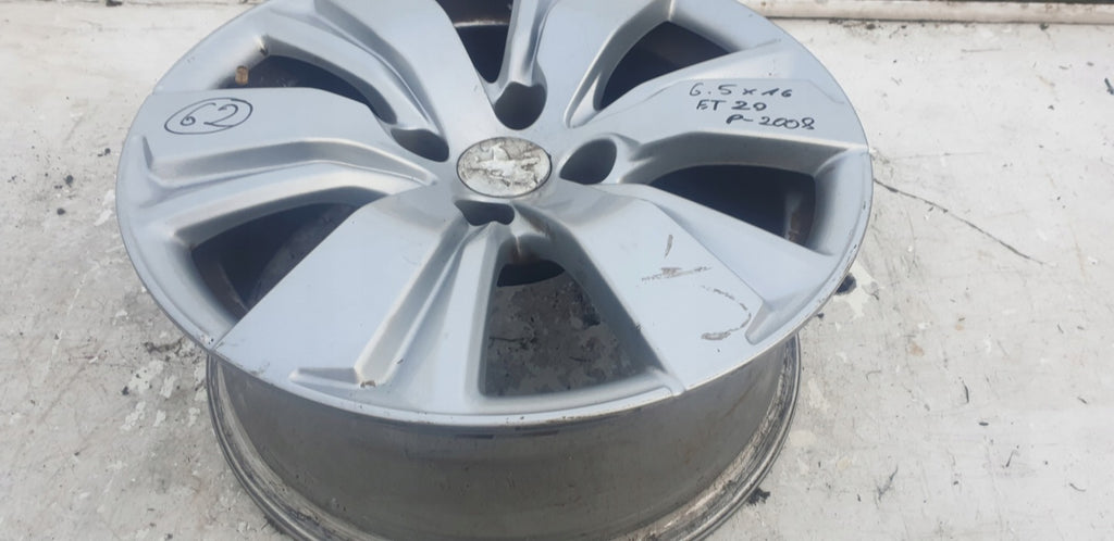 1x Alufelge 16 Zoll 6.5" 4x108 20ET Glanz Graphit 9678398177 Peugeot 2008 I FEL6028563881zx