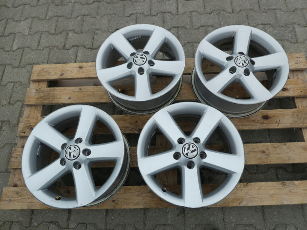 4x Alufelge 16 Zoll 6.5" 5x112 33ET Silber 5N0071466 VW Tiguan Rim Wheel FEL5505070159vv