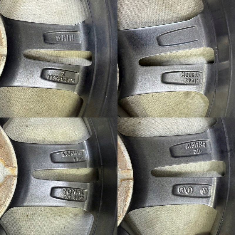 1x Alufelge 16 Zoll 6.5" 5x100 47ET Glanz Grau 2G0601025AA VW Rim Wheel FEL3308838121jm