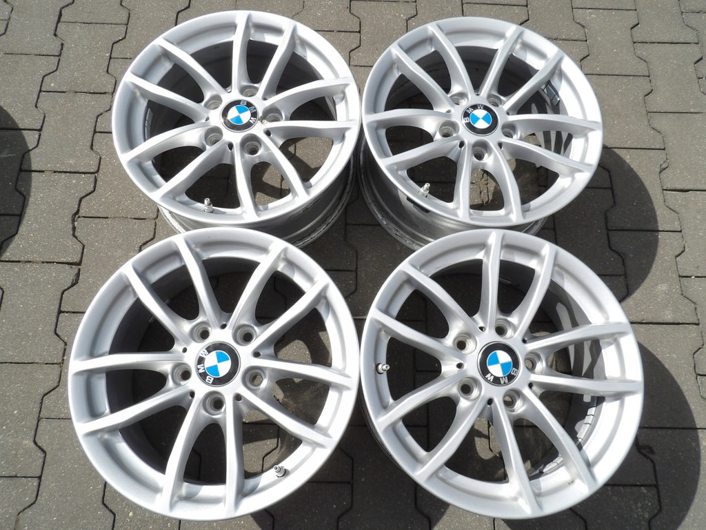 4x Alufelge 16 Zoll 7.0" 5x120 40ET Glanz Silber BMW Rim Wheel FEL9835174968gg