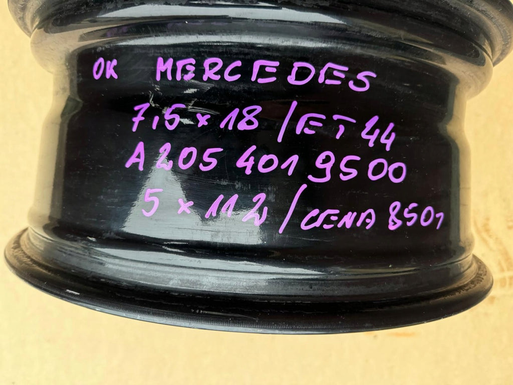 1x Alufelge 18 Zoll 7.5" 5x112 44ET A2054019500 Mercedes-Benz W205 Rim Wheel FEL8233086477rt