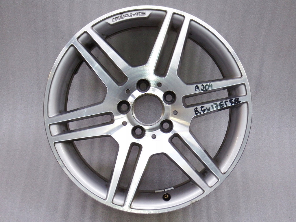 1x Alufelge 17 Zoll 8.5" 5x112 58ET Glanz Silber Mercedes-Benz Amg Rim Wheel