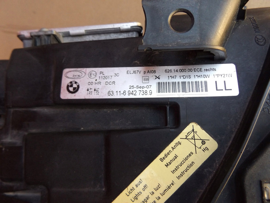 Frontscheinwerfer BMW 3 E91 E90 69427379 69427389 Xenon Ein Satz Headlight SCH3372284086sz