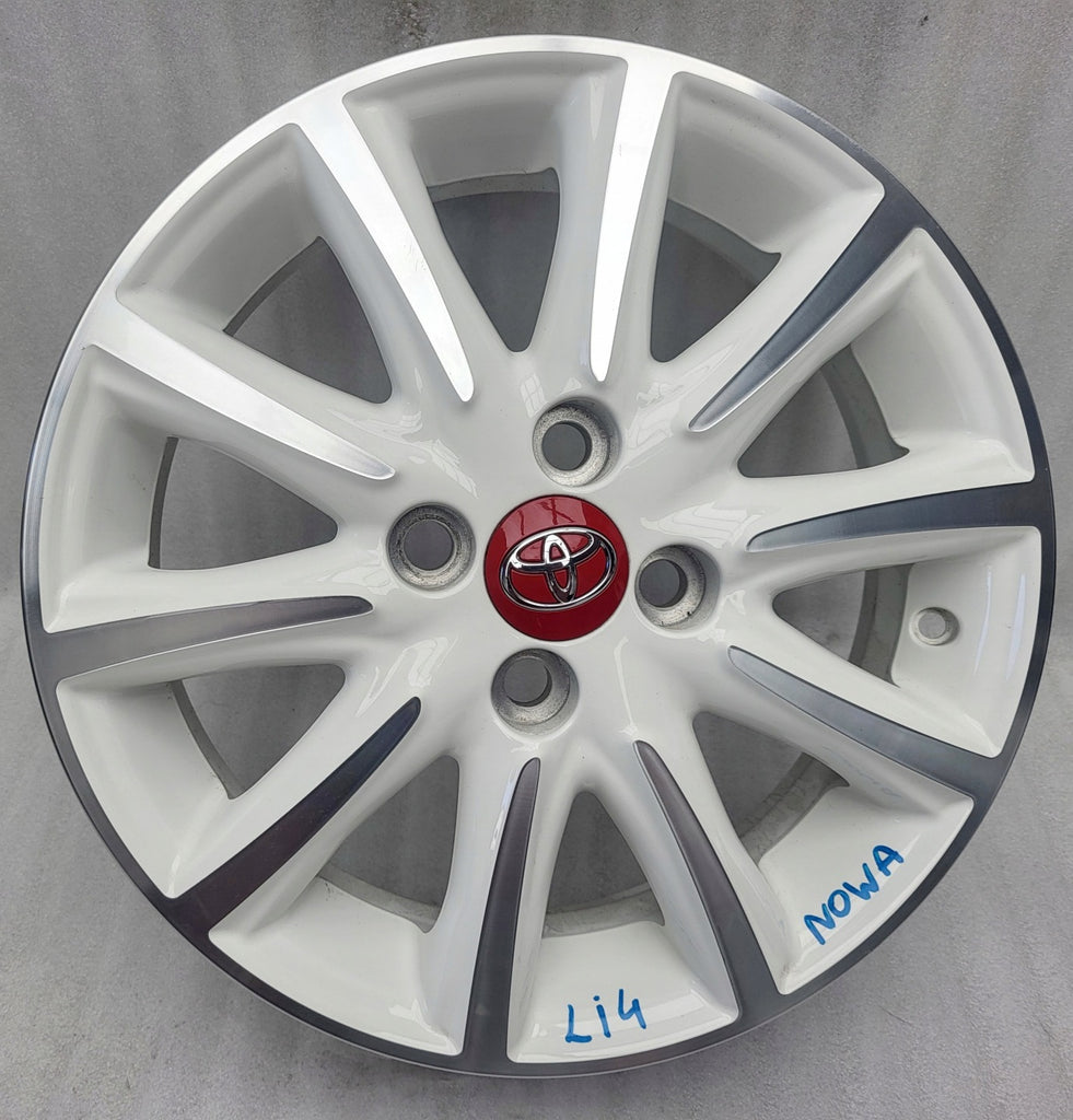1x Alufelge 15 Zoll 4.5" 4x100 35ET Glanz Weiß PZ493-90673 Toyota Aygo Rim Wheel FEL7868911857hx