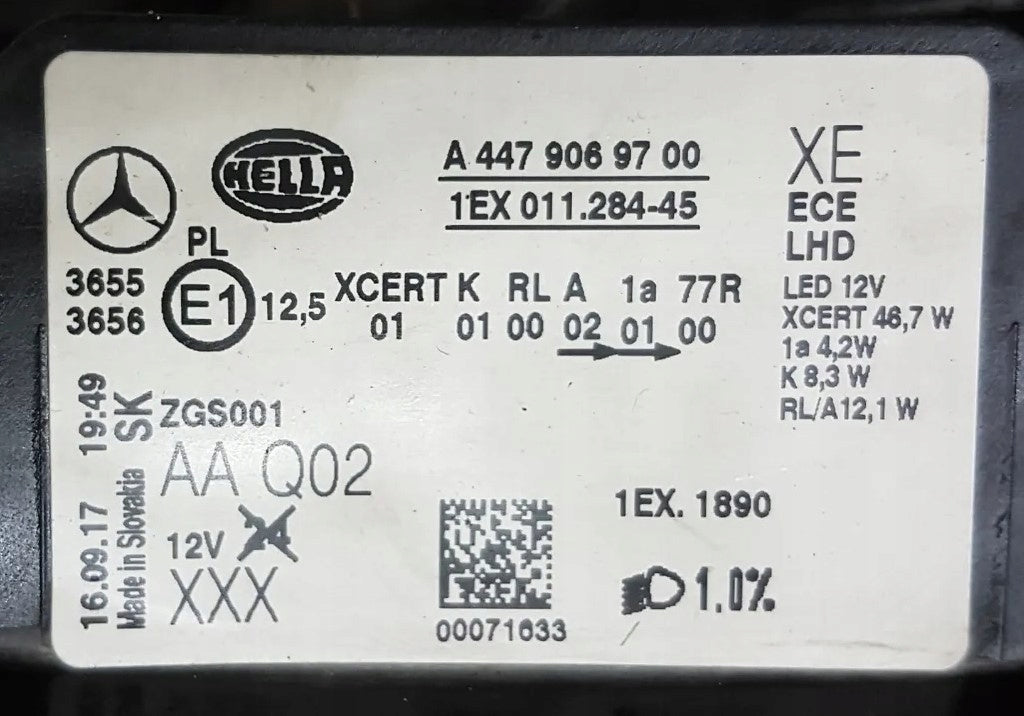 Frontscheinwerfer Mercedes-Benz Vito W447 A4479069700 LED Links Headlight SCH9064131129aj