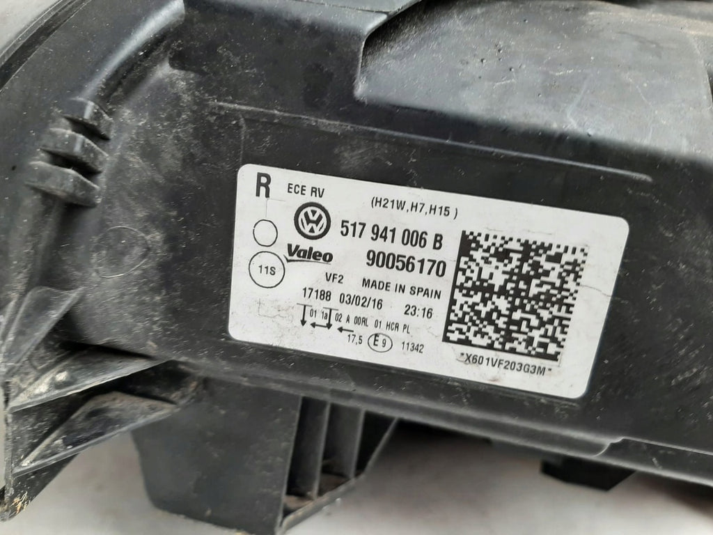 Frontscheinwerfer VW Golf Sportsvan 517941006B Rechts Scheinwerfer Headlight SCH3909499928mn