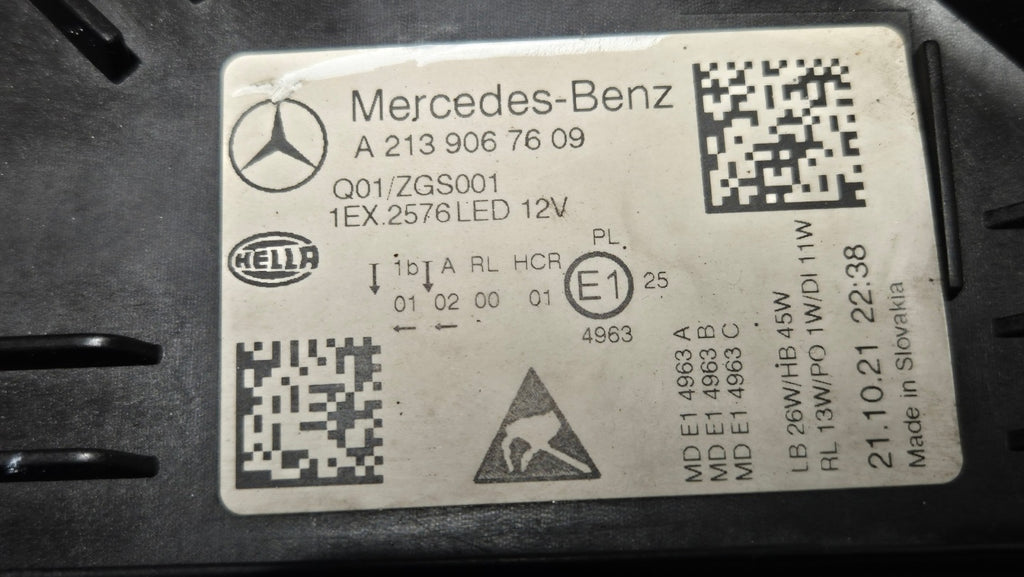 Frontscheinwerfer Mercedes-Benz W213 A2139067609 Full LED Rechts Headlight SCH3649281828bw
