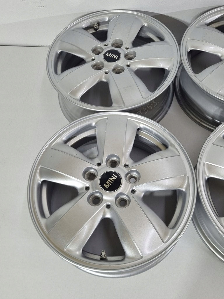 4x Alufelge 15 Zoll 5.5" 5x112 46ET Glanz Silber 6855101 Mini Rim Wheel FEL6463992510ih