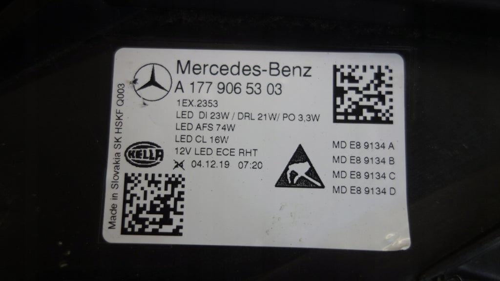 Frontscheinwerfer Mercedes-Benz W177 A1779065303 LED Links Headlight SCH8651196337xt