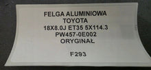 Load image into Gallery viewer, 1x Alufelge 18 Zoll 8.0" 5x114.3 35ET Schwarz PW457-0E002 Toyota I X Rim Wheel FEL8770944220rv