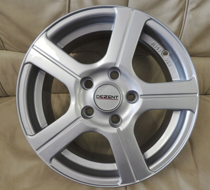 4x Alufelge 15 Zoll 6.5" 5x112 48ET Glanz Silber TEL848 Rim Wheel FEL9351903131lo