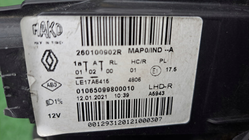 Frontscheinwerfer Renault Clio I 5 260100902R LED Rechts Scheinwerfer Headlight SCH3141796138lz