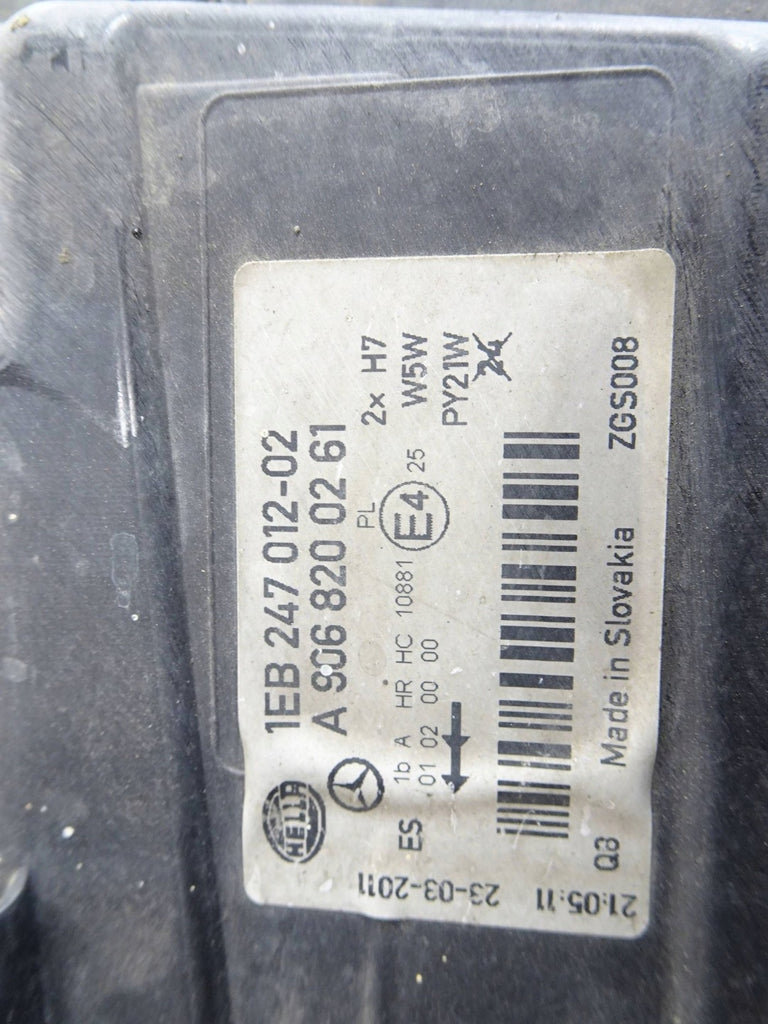 Frontscheinwerfer Mercedes-Benz Sprinter 1EB24701202 Rechts Headlight SCH8272705355hp