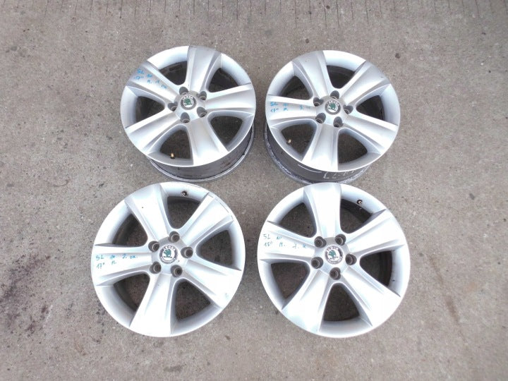 4x Alufelge 17 Zoll 7.0" 5x112 45ET 5L0601025B Skoda Yeti 5l Rim Wheel FEL4564126618zt
