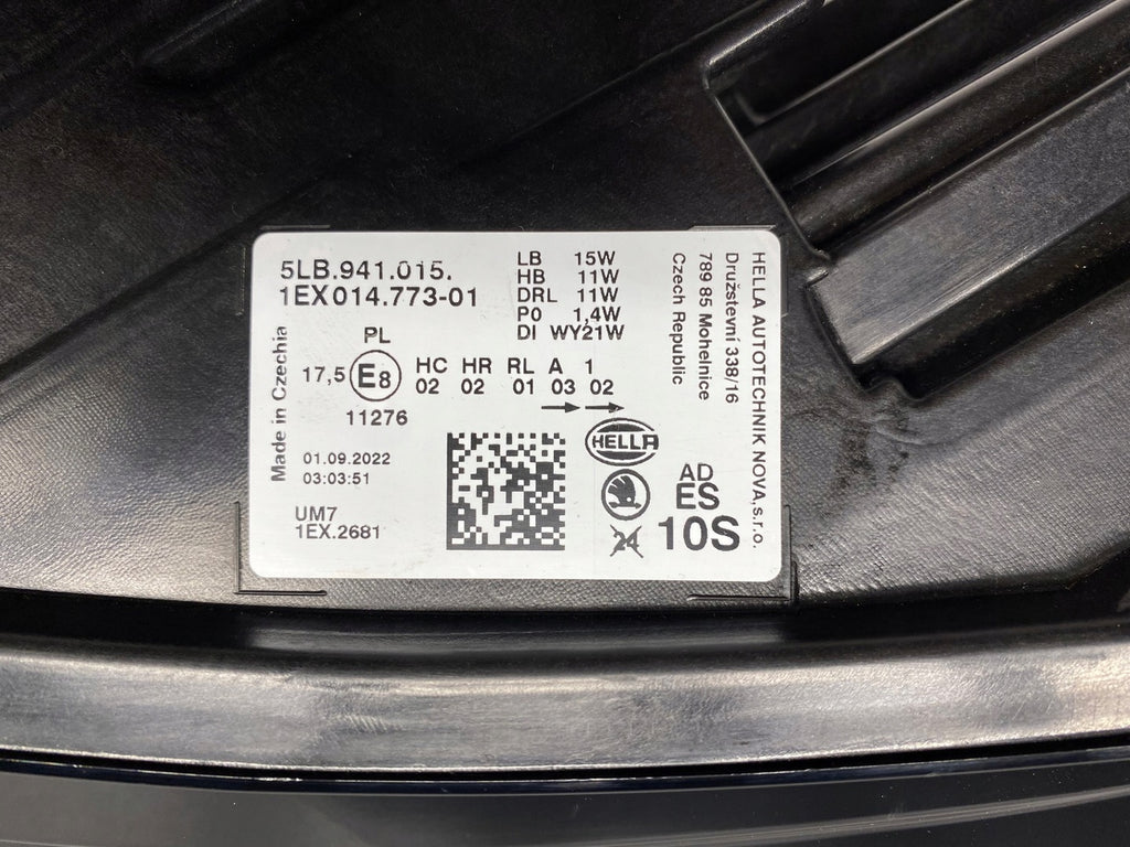 Frontscheinwerfer Skoda Enyaq 5LB941015 LED Links Scheinwerfer Headlight