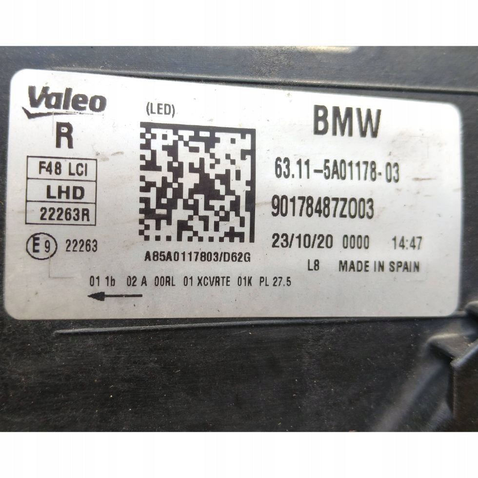 Frontscheinwerfer BMW X1 F48 5A01178 Rechts Scheinwerfer Headlight SCH1851798096se
