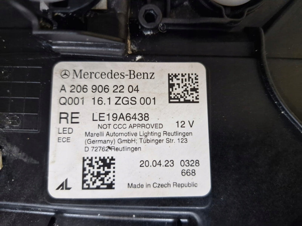 Frontscheinwerfer Mercedes-Benz W206 A2069062204 Rechts Scheinwerfer Headlight SCH7037560267fe