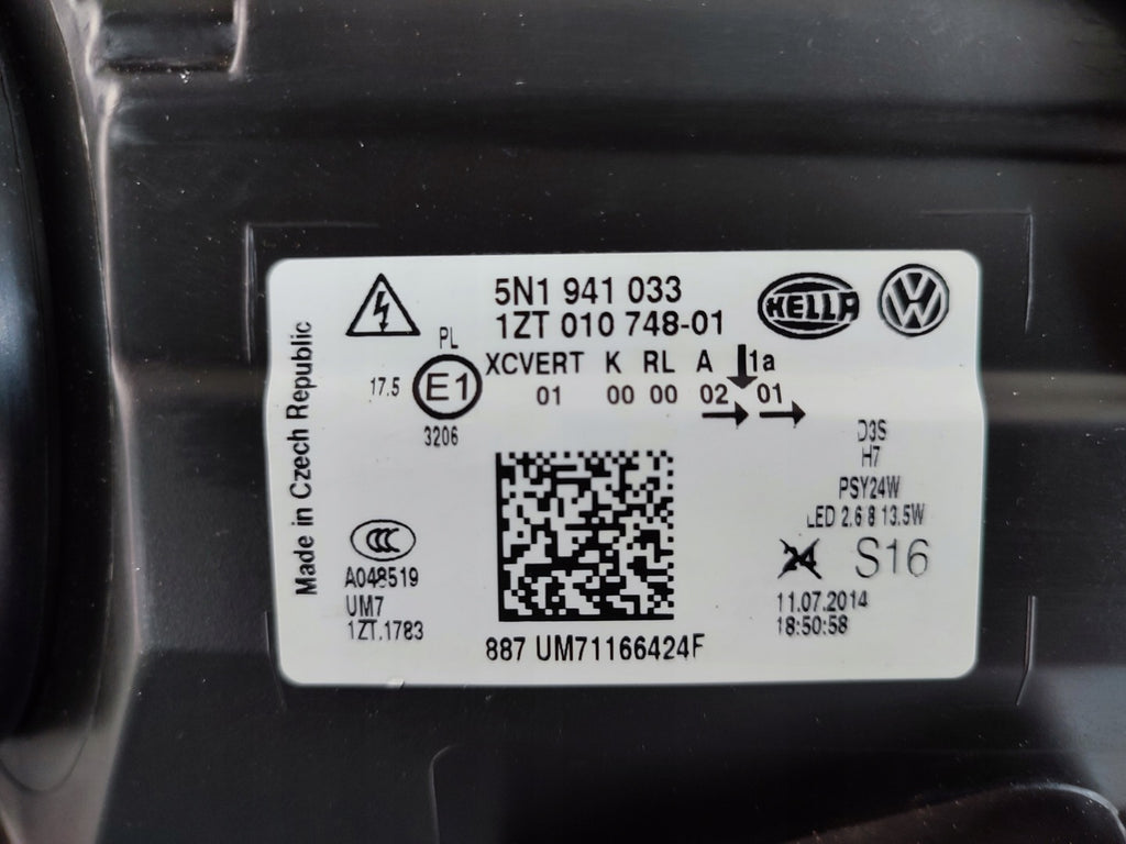 Frontscheinwerfer VW Tiguan 5N1941033 Xenon Links Scheinwerfer Headlight