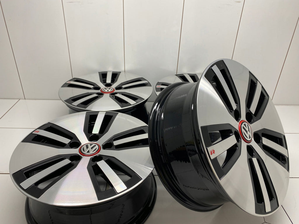 4x Alufelge 16 Zoll 6.5" 5x112 46ET Glanz Silber 5GE601025 VW Golf VII I FEL4112062716hb