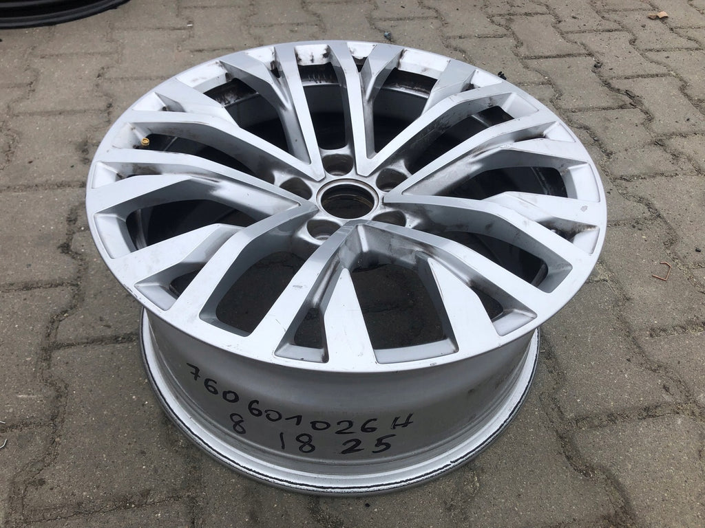 1x Alufelge 18 Zoll 8.0" 5x112 25ET Glanz Silber 760601025H VW Touareg Rim Wheel