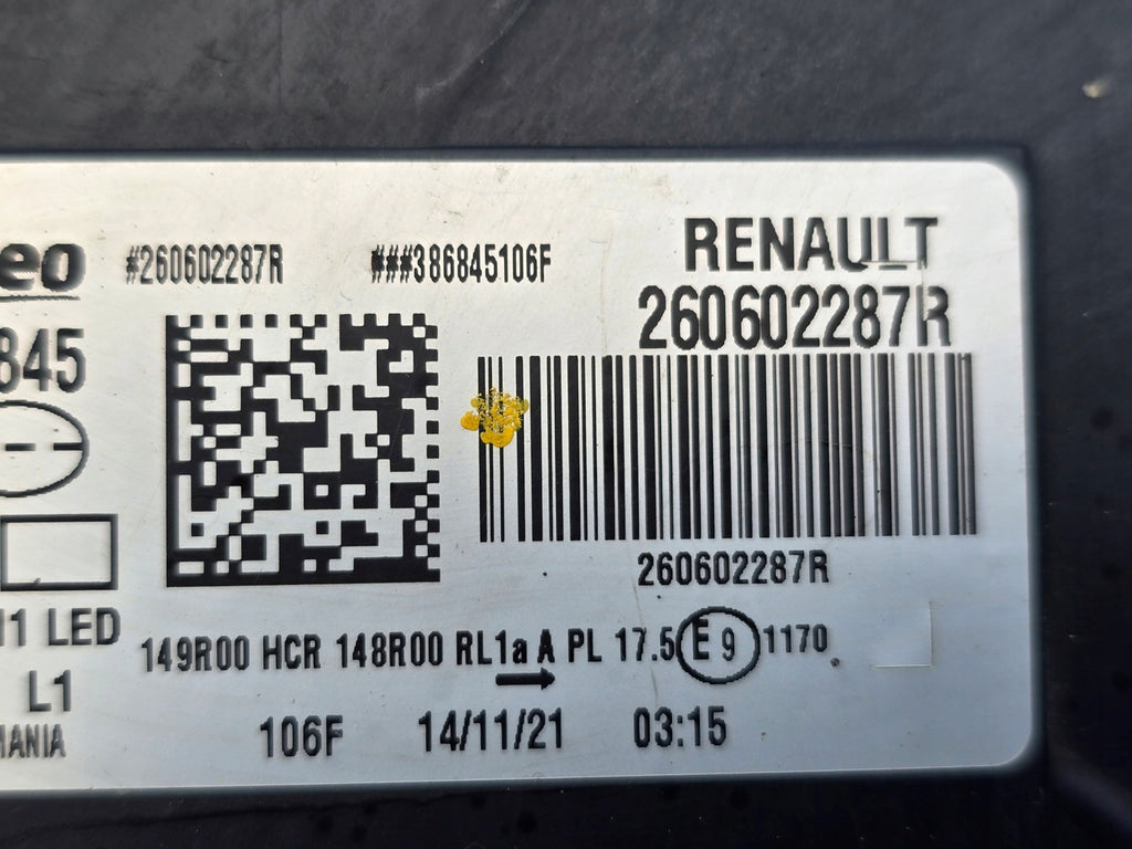 Frontscheinwerfer Dacia Duster 260602287R Links Scheinwerfer Headlight SCH7807846732wr