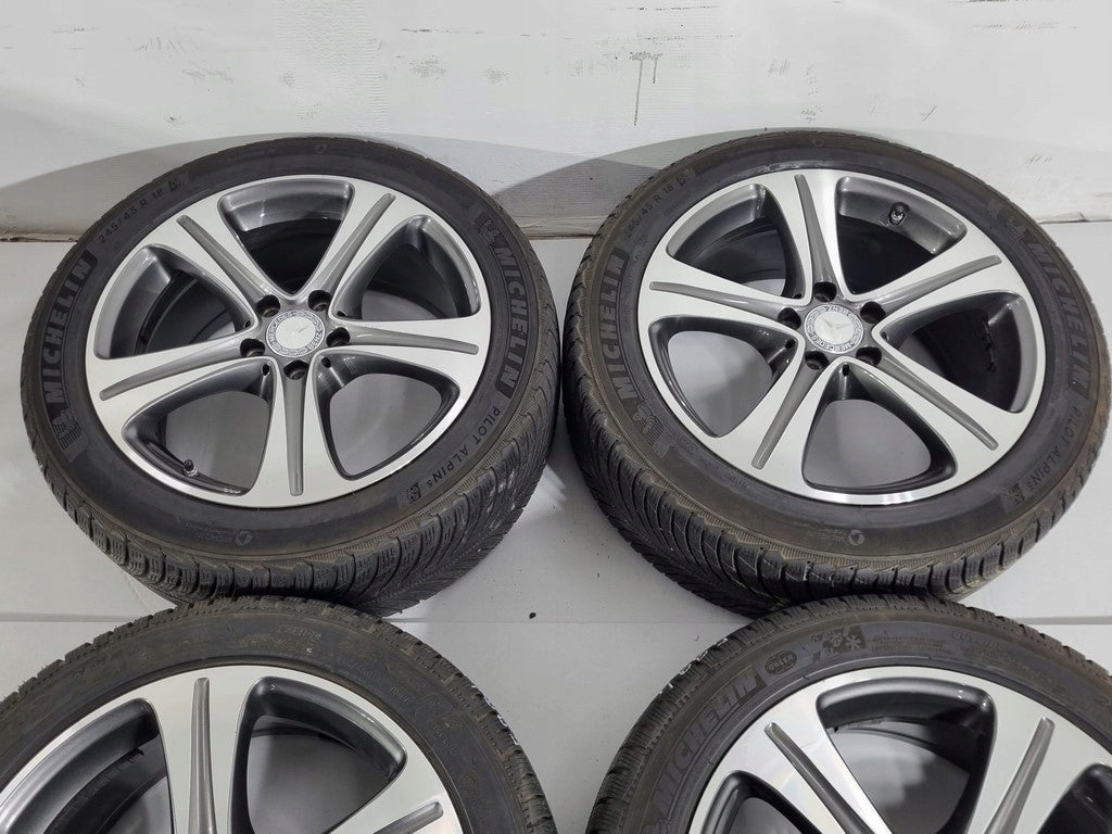 4x Alufelge 18 Zoll 8.0" 5x112 43ET Schwarz A2134011400 Mercedes-Benz Rim Wheel FEL4717754742ug