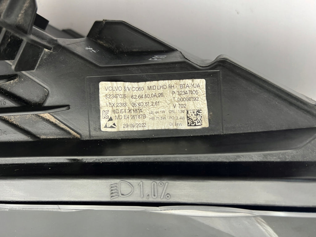 Frontscheinwerfer Volvo S60 II V60 32347005 Full LED Rechts oder Links SCH9721178997ap