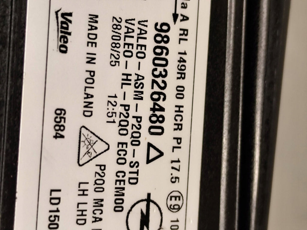 Frontscheinwerfer Opel Mokka 9860326480 LED Links Scheinwerfer Headlight SCH1809578080eg
