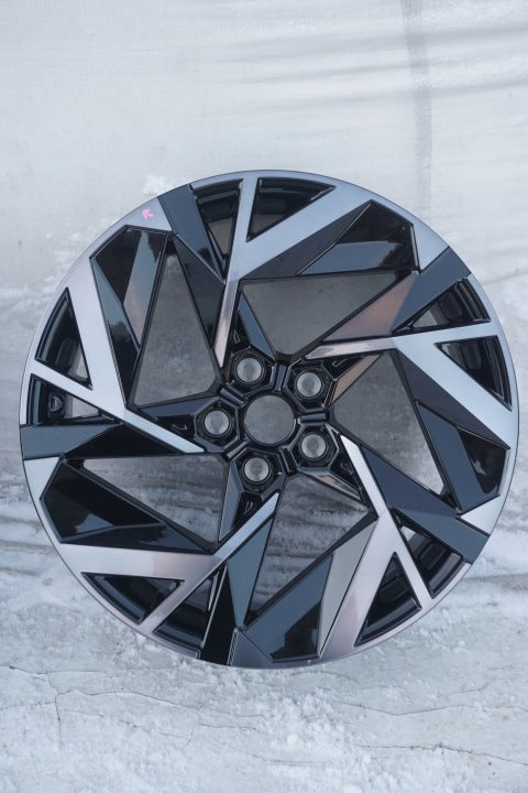 1x Alufelge 19 Zoll 7.5" 5x114.3 35ET Glanz Schwarz 403007989 Alpine II Captur FEL9098724499kg