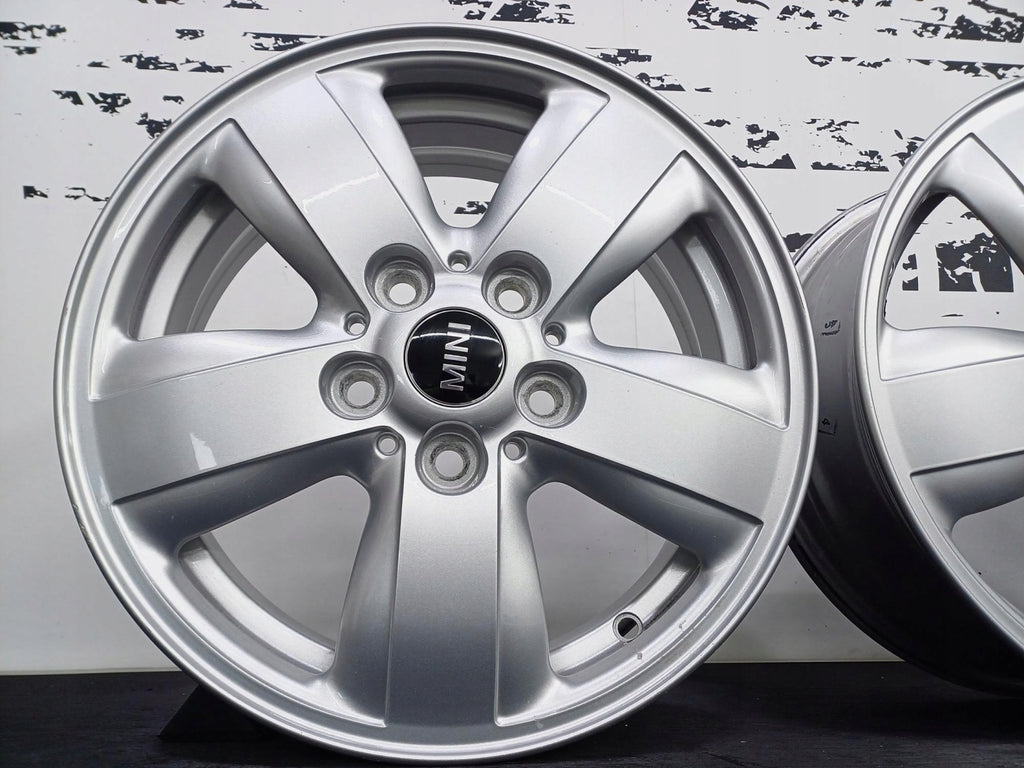 4x Alufelge 15 Zoll 5.5" 5x112 46ET Glanz Silber 6855101 Mini Rim Wheel FEL1001994297ax