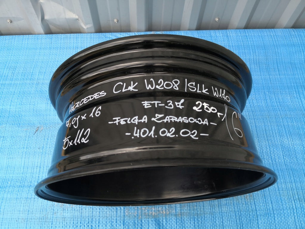 1x Alufelge 16 Zoll 7.0" 5x112 37ET Glanz Schwarz A2084010202 Mercedes-Benz W116 FEL6056431009fs