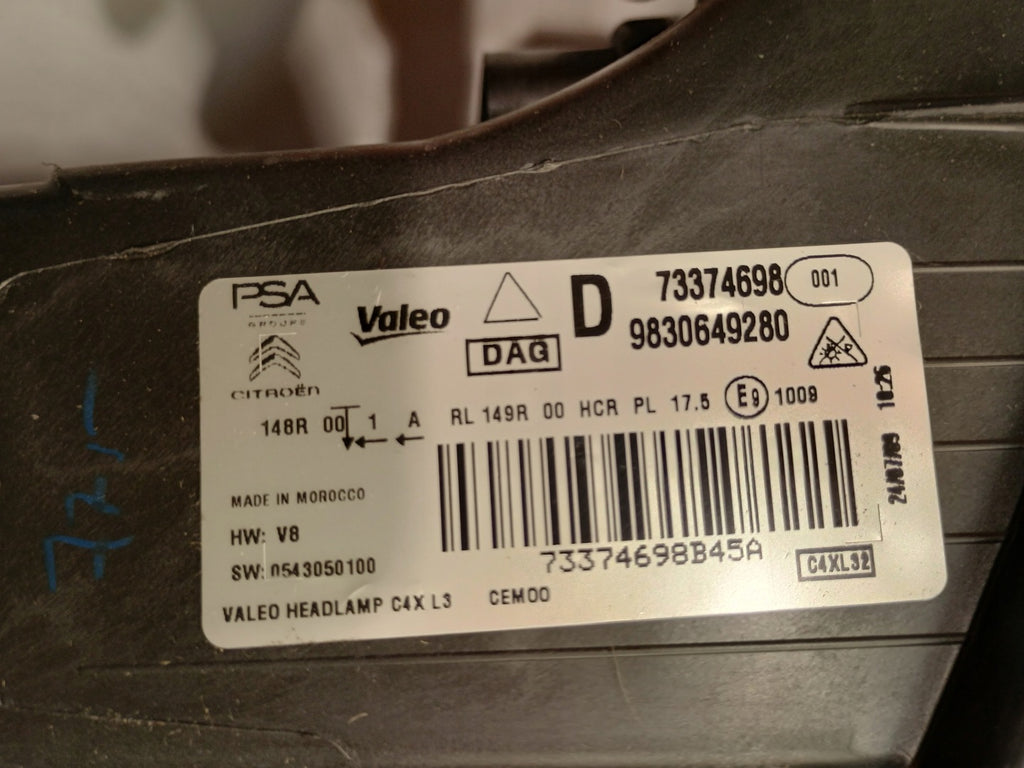 Frontscheinwerfer Citroën C4 III 9830649280 Full LED Rechts Headlight