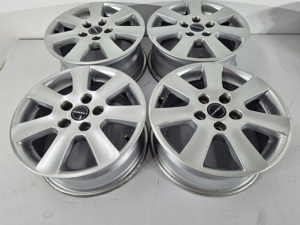 4x Alufelge 16 Zoll 6.5" 5x110 40ET Glanz Silber CVR265 Opel Rim Wheel FEL7420227923yr