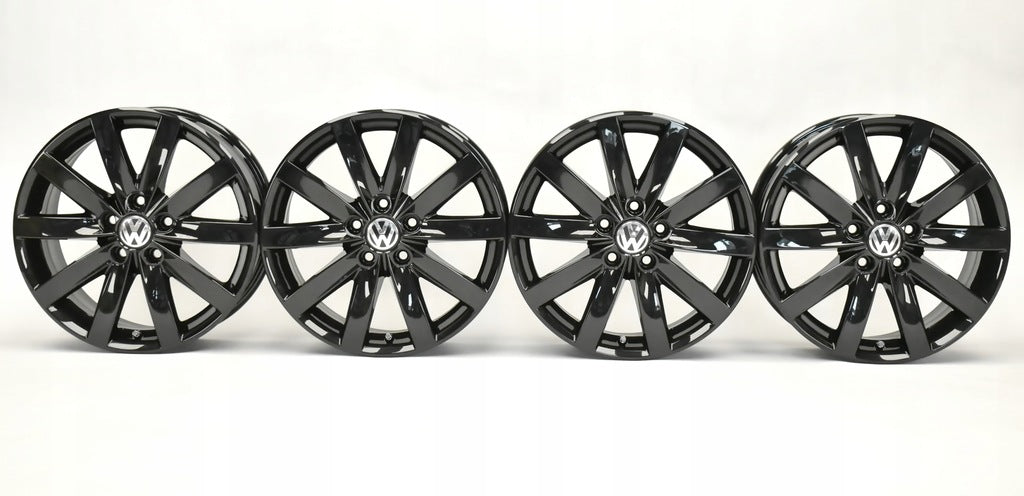 4x Alufelge 17 Zoll 7.0" 5x112 54ET Glanz Schwarz 5K0601025F VW Golf VI Touran FEL3991160804yd