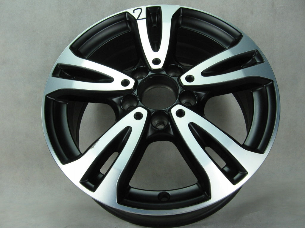 1x Alufelge 16 Zoll 6.5" 5x112 49ET Glanz Schwarz A2464010000 Mercedes-Benz W246